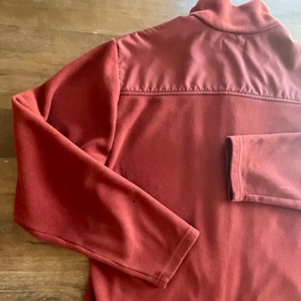 Banana Republic‎ Fleece Jacket Mens Size L Large Full Zip Up Color Rust Maroon